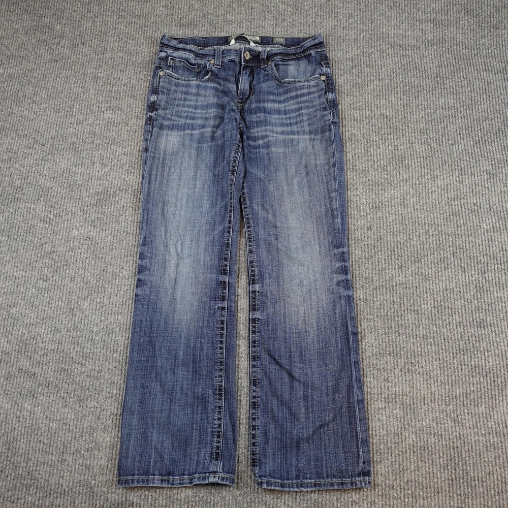 BKE Aiden Jeans Mens 32x30 Medium Wash Blue Relaxed Bootcut Stretch Denim